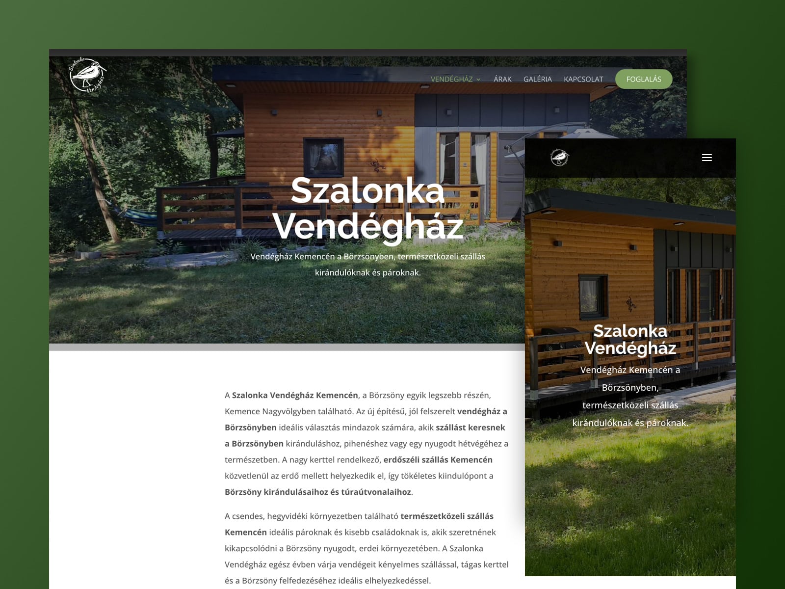 Szalonka Vendégház - Wordrepss-honlapkészítés-vállalkozóknak - Digitális Ötletek